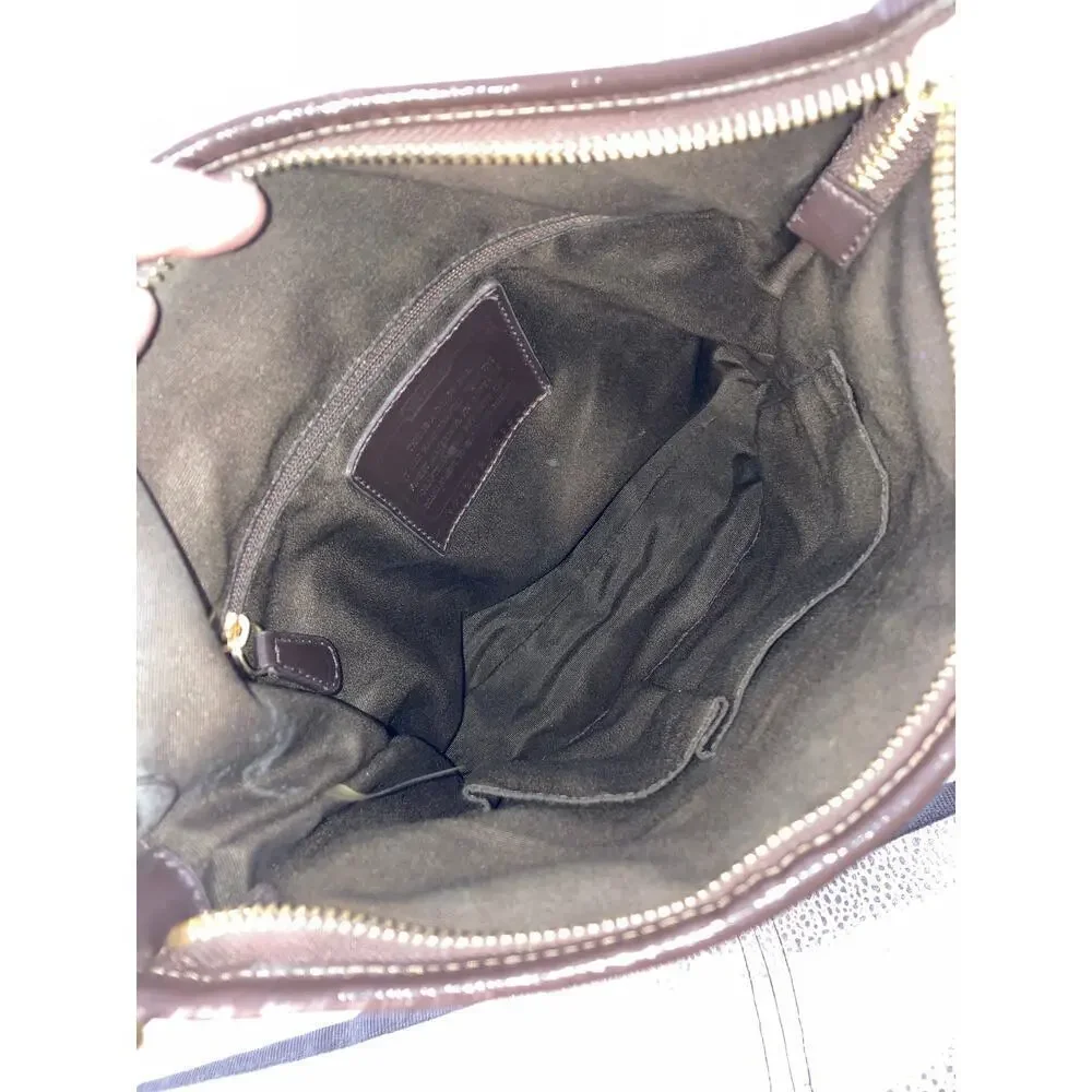 COACH F21905 MEDIUM TAN, BROWN SIGNAUTE CANVAS CROSSBODY BAG